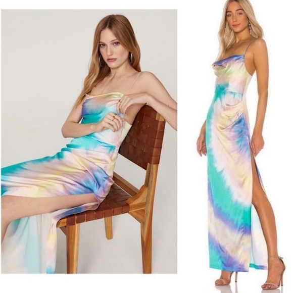 Retrofete Marlene Dress in Multi Tie Dye - Picture 3 of 16